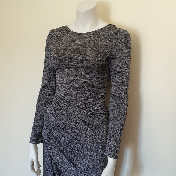 Ava. Klum Dress Long Sleeve Scoop Neckline | Zip Back | V-Neck Back | 65% Cotton - Picture 4 of 12